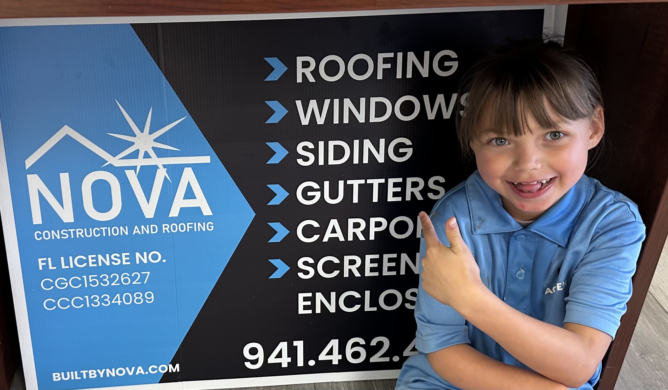 child and sign