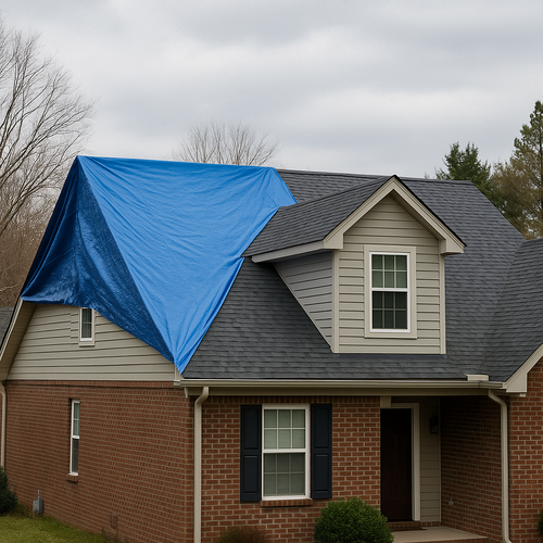 emergency tarped roof