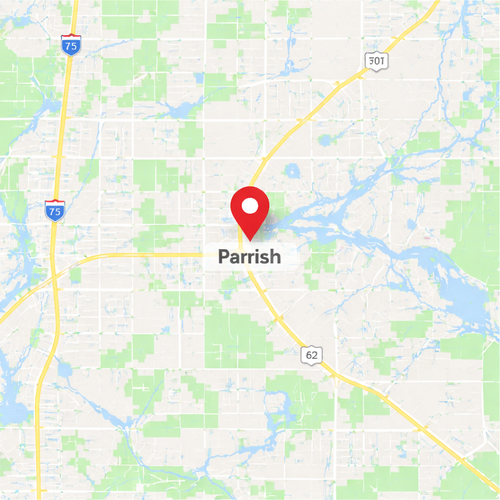 parrish fl on a map